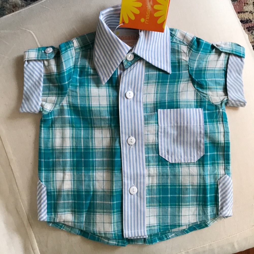 NWT Masala baby button down size 3-6 months